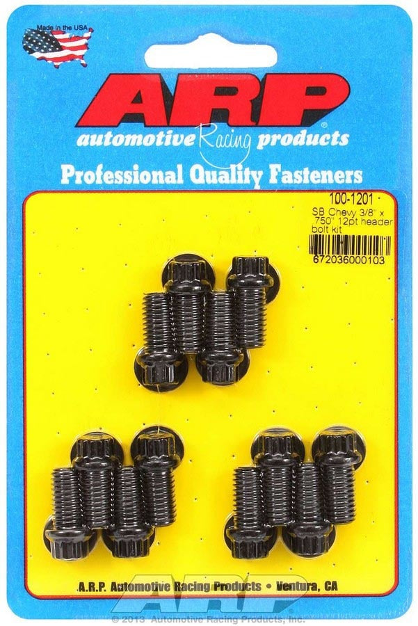 Auto Racing Products Exhaust Header Header Bolt Kit - 12pt. 3/8 x .750 UHL (12) 100-1201