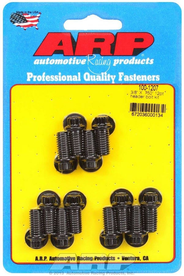 Auto Racing Products Exhaust Header Header Bolt Kit - 12pt. 3/8 x .750 UHL (12) 100-1207