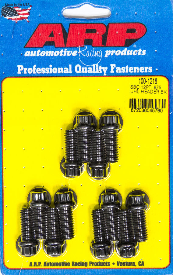 Auto Racing Products Exhaust Header Header Bolt Kit - 12pt. 3/8 x .875 UHL (12) 100-1216