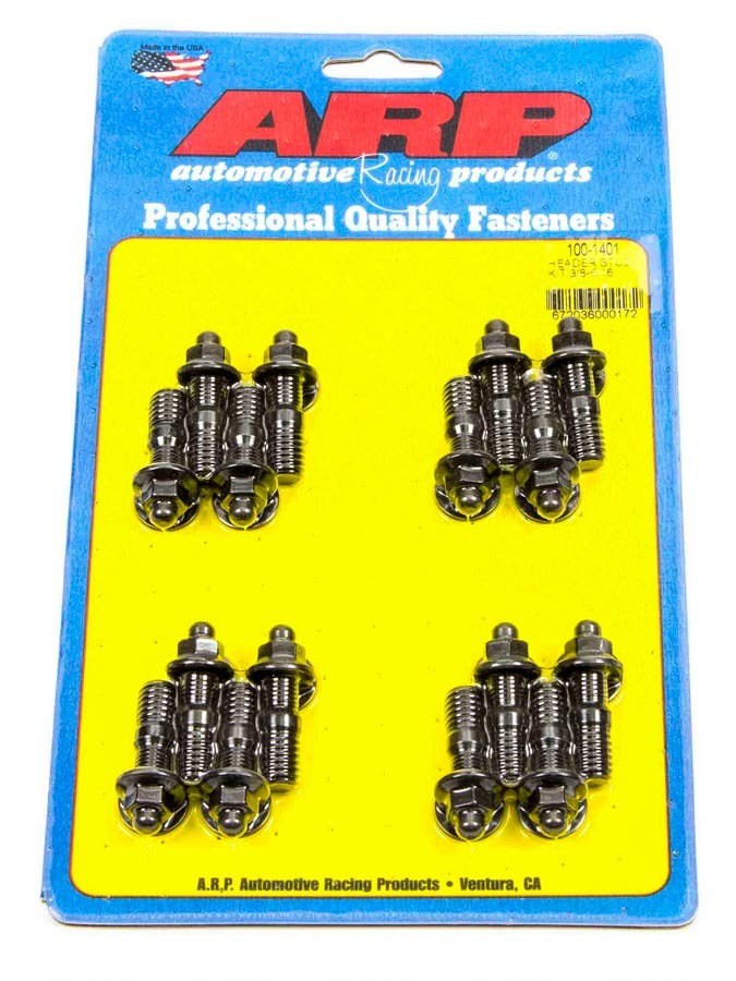 Auto Racing Products Exhaust Header Header Stud Kit - 6pt. 3/8 x 1.500 OAL (16) 100-1401