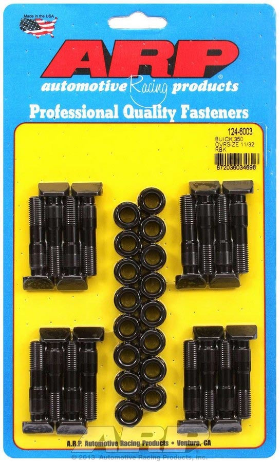 Auto Racing Products Automotive Hardware Buick Rod Bolt Kit - Fits 350 68-73 Oversize 124-6003