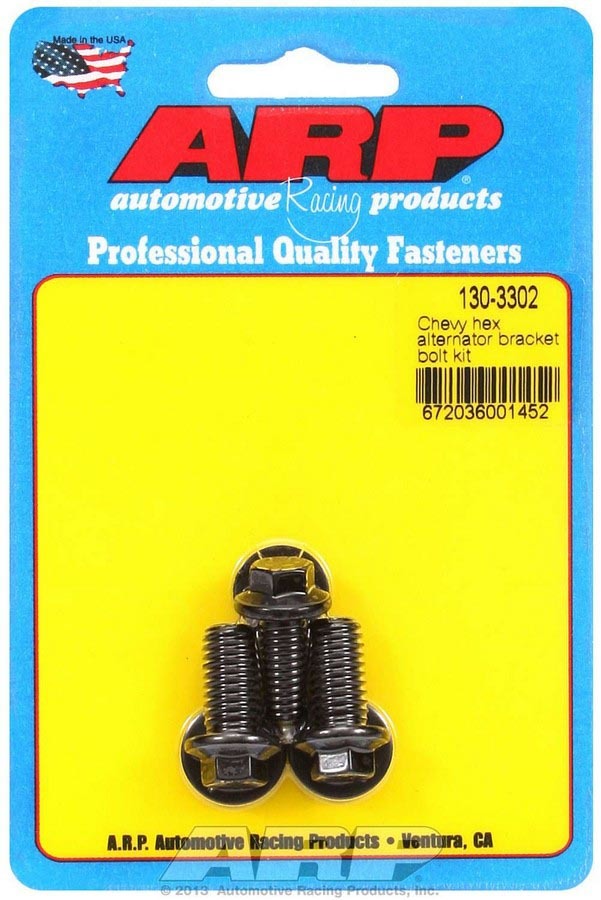 Auto Racing Products Automotive Hardware GM Alternator Bracket Bolt Kit - 6pt. 130-3302