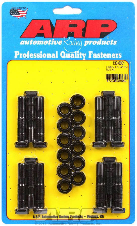 Auto Racing Products Automotive Hardware Chevy V6 Rod Bolt Kit - Fits 90 Deg. 4.3L 133-6001