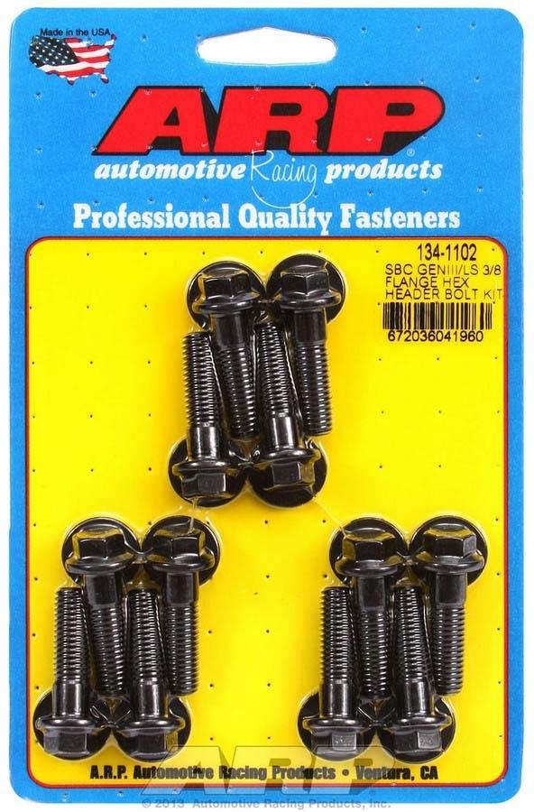 Auto Racing Products Exhaust Header Header Bolt Kit - 6pt. GM LS 134-1102