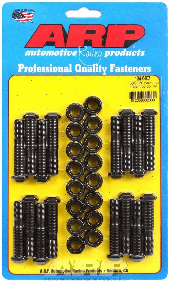 Auto Racing Products Engine Component SBC Rod Bolt Kit - Fits 305/307/350 L/J Engines 134-6403