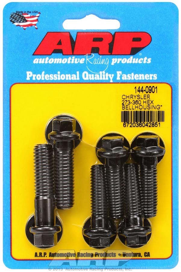 Auto Racing Products Automotive Hardware Bellhousing Bolt Kit 6pt SBM 273-360 144-0901