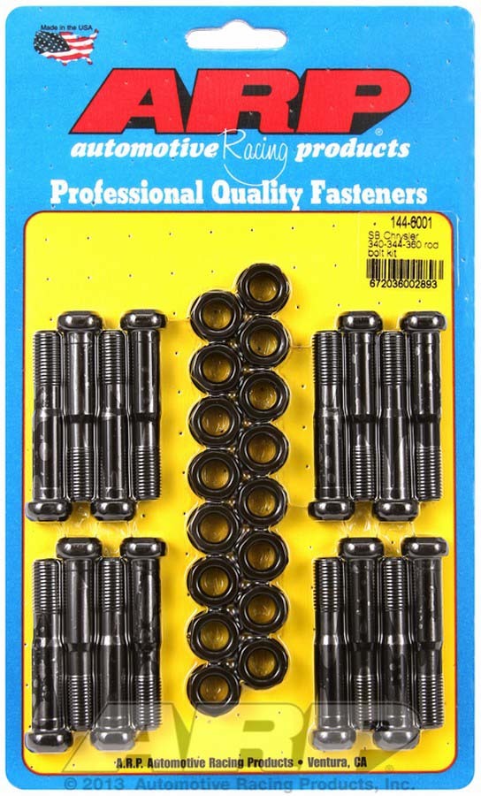 Auto Racing Products Automotive Hardware SBM Rod Bolt Kit - Fits 318/340/360 144-6001