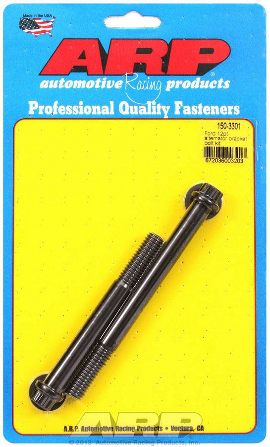Auto Racing Products Automotive Hardware Ford Alternator Bracket Bolt Kit - 12pt. 150-3301