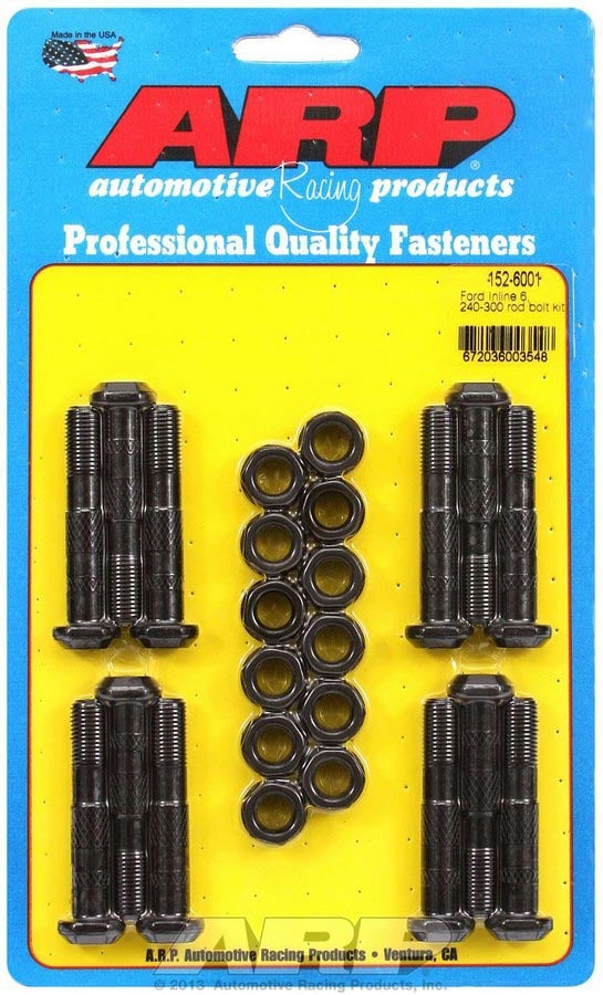 Auto Racing Products Automotive Hardware Ford Rod Bolt Kit - Fits 240-300 Inline 6 152-6001