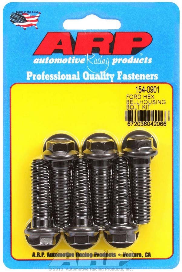 Auto Racing Products Automotive Hardware Bellhousing Bolt Kit - 6pt. Ford 154-0901