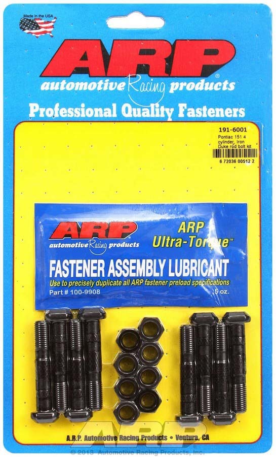 Auto Racing Products Automotive Hardware Pontiac Rod Bolt Kit - Fits Iron Duke 4-Cyl. 191-6001