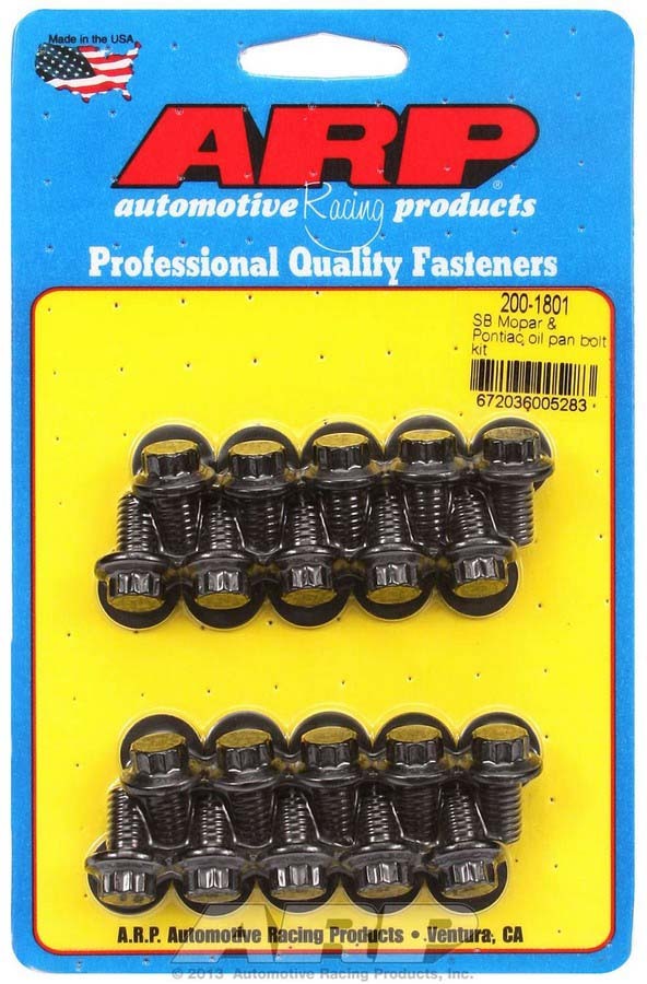 Auto Racing Products Engine Component SBM Oil Pan Bolt Kit - 12pt. 200-1801