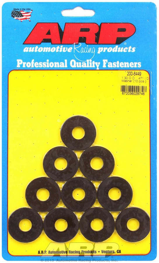 Auto Racing Products Automotive Hardware Black Washers - .471 ID x 1.300 OD (10) 200-8449