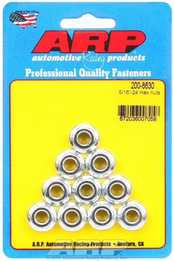 Auto Racing Products Automotive Hardware Hex Nuts - 5/16-24 (10) 200-8630