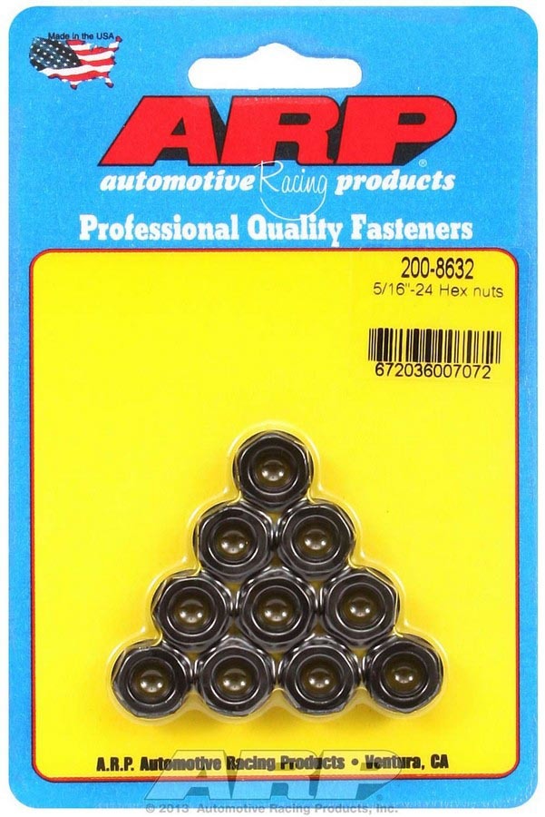 Auto Racing Products Automotive Hardware 5/16-24 Hex Nut Kit 10pk 200-8632