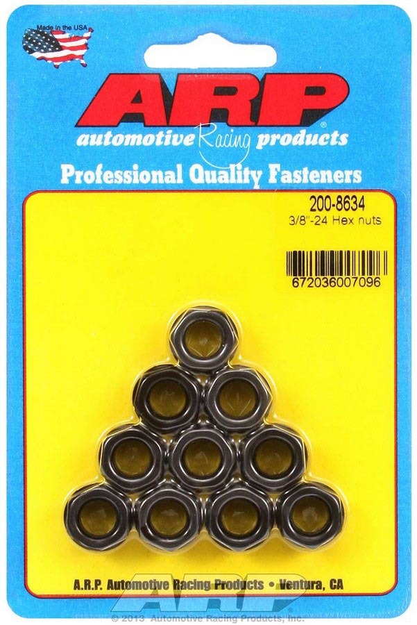 Auto Racing Products Automotive Hardware Hex Nuts - 3/8-24 (10) 200-8634
