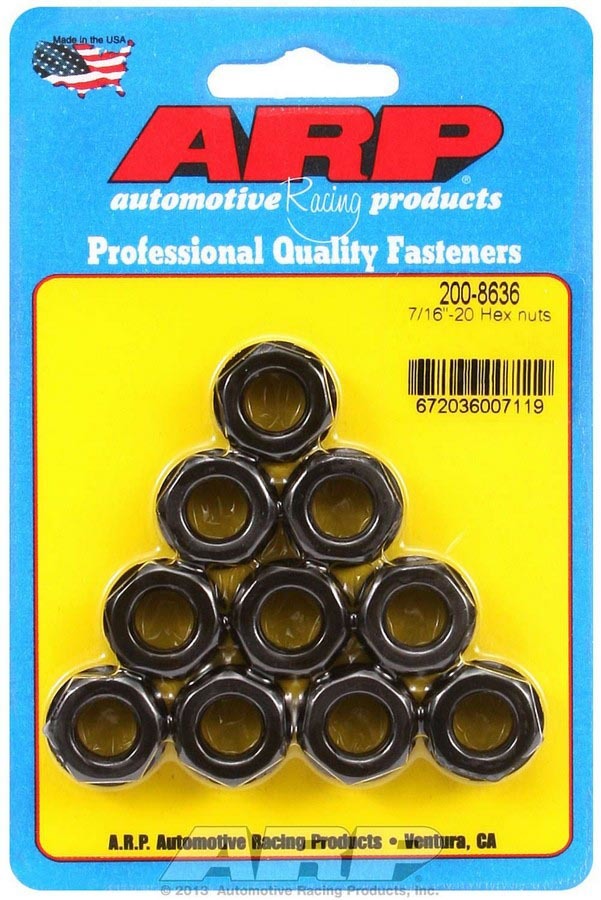 Auto Racing Products Automotive Hardware Hex Nuts - 7/16-20 (10) 200-8636