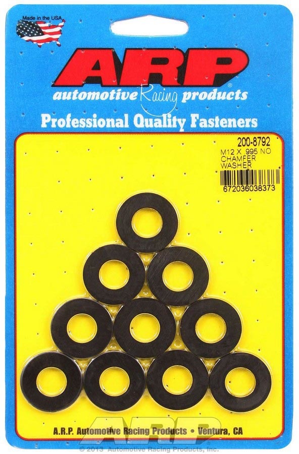 Auto Racing Products Automotive Hardware 12mm Washers 10pk .995 OD Non-Chamfer 200-8792