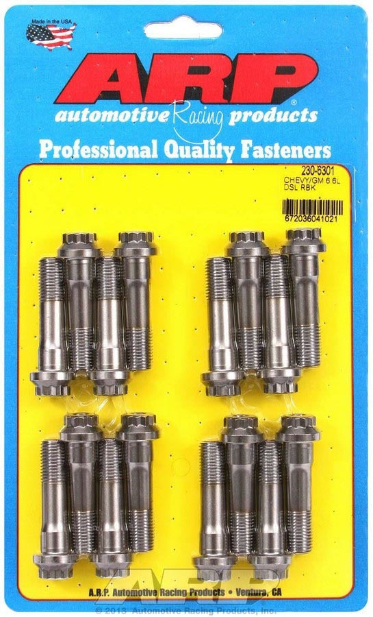 Auto Racing Products Automotive Hardware GM Rod Bolt Kit - Fits 6.6L Duramax 230-6301