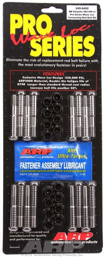 Auto Racing Products Automotive Hardware BBM Rod Bolt Kit - Fits 383-440 Wedge 245-6402