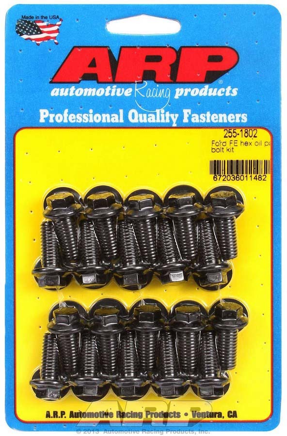 Auto Racing Products Engine Component Oil Pan Bolt Kit - 6pt. Ford FE 255-1802