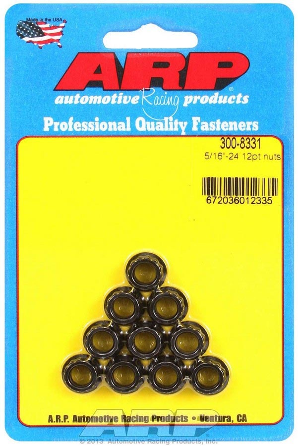 Auto Racing Products Automotive Hardware 5/16-24 12pt. Nuts (10) 300-8331