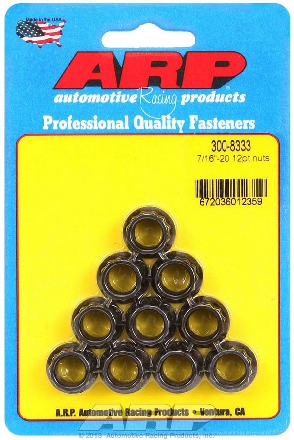 Auto Racing Products Automotive Hardware 7/16-20 12pt. Nuts (10) 300-8333