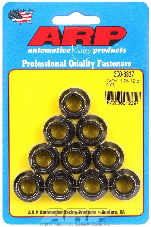 Auto Racing Products Automotive Hardware 12mm x 1.25 12pt. Nuts (10) 300-8337