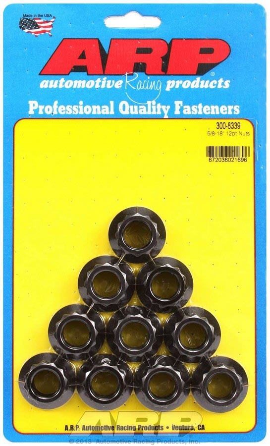 Auto Racing Products Automotive Hardware 5/8-18 12pt. Nuts (10) 300-8339