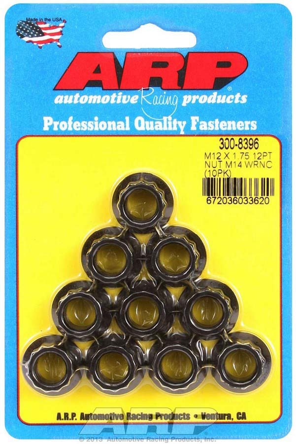 Auto Racing Products Automotive Hardware 12mm x 1.75 12pt. Nuts (10) 300-8396