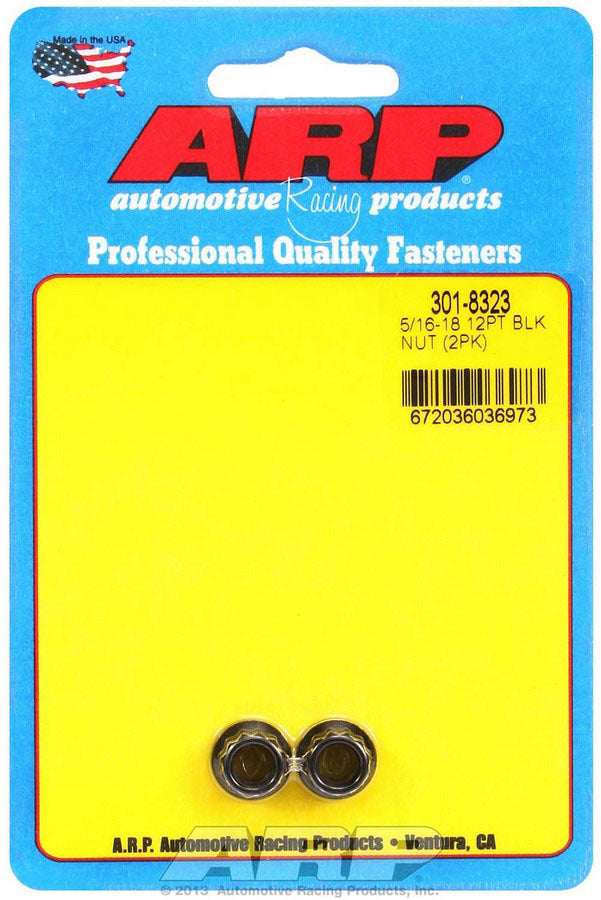 Auto Racing Products Automotive Hardware 5/16-18 12pt Nut Kit 2pk 301-8323
