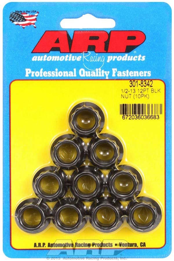 Auto Racing Products Automotive Hardware 1/2-13 12pt Nut Kit 10pk 301-8342