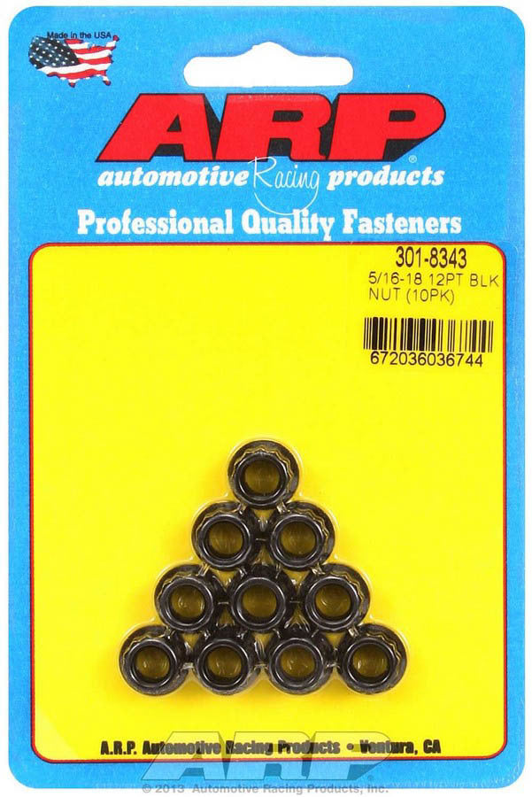 Auto Racing Products Automotive Hardware 5/16-18 12pt. Nuts (10) 301-8343