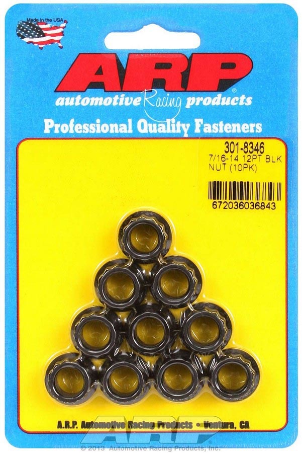 Auto Racing Products Automotive Hardware 7/16-14 12pt. Nuts (10) 301-8346