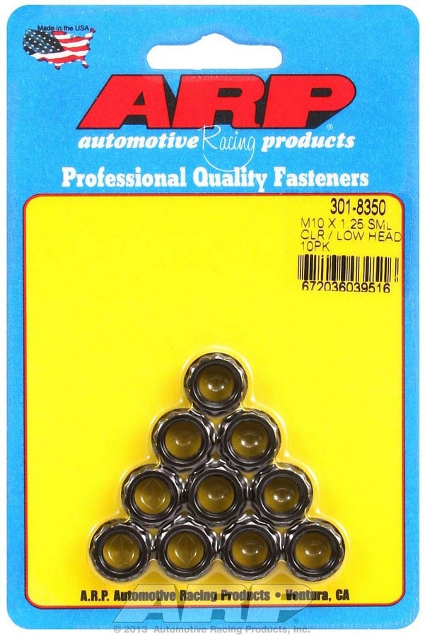 Auto Racing Products Automotive Hardware 10mm x 1.25 12pt Nuts 10pk 301-8350