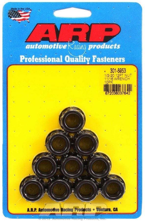 Auto Racing Products Automotive Hardware 1/2-20 12pt Nuts (10pk) 301-8353