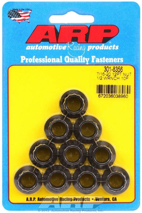 Auto Racing Products Automotive Hardware 7/16-20 12pt Nuts (10pk) 301-8356