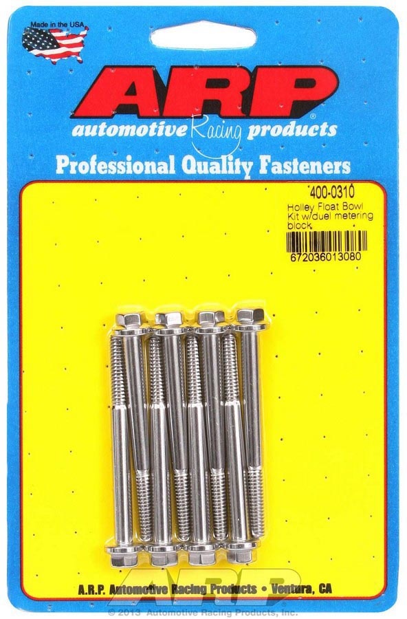 Auto Racing Products Fuel System Component Holley Float Bowl Bolt Kit 400-0310