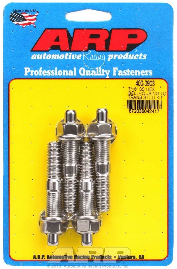 Auto Racing Products Automotive Hardware 7/16-14 x 2.750 Stud Kit Bellhousing to Trans 400-0903