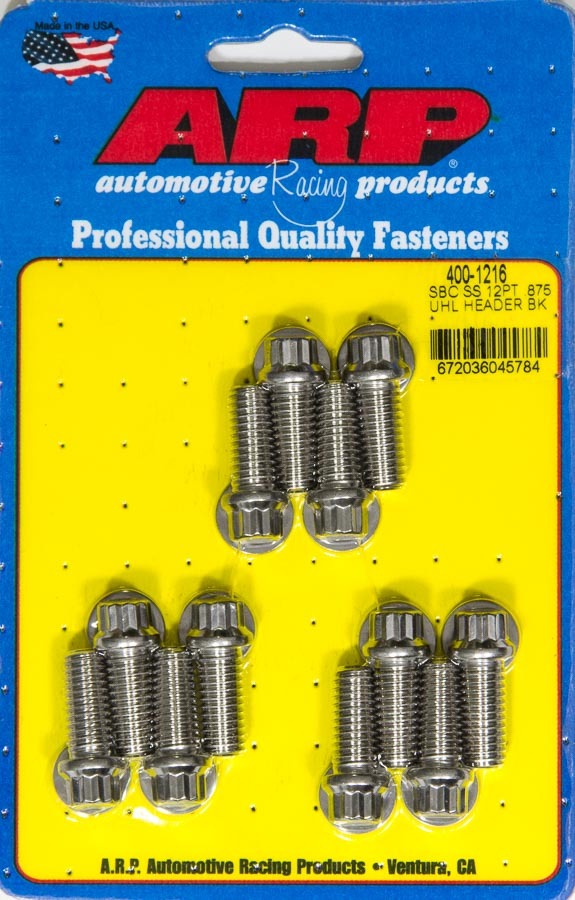 Auto Racing Products Exhaust Header Header Bolt Kit - 12pt. 3/8 x .875 UHL (12) 400-1216