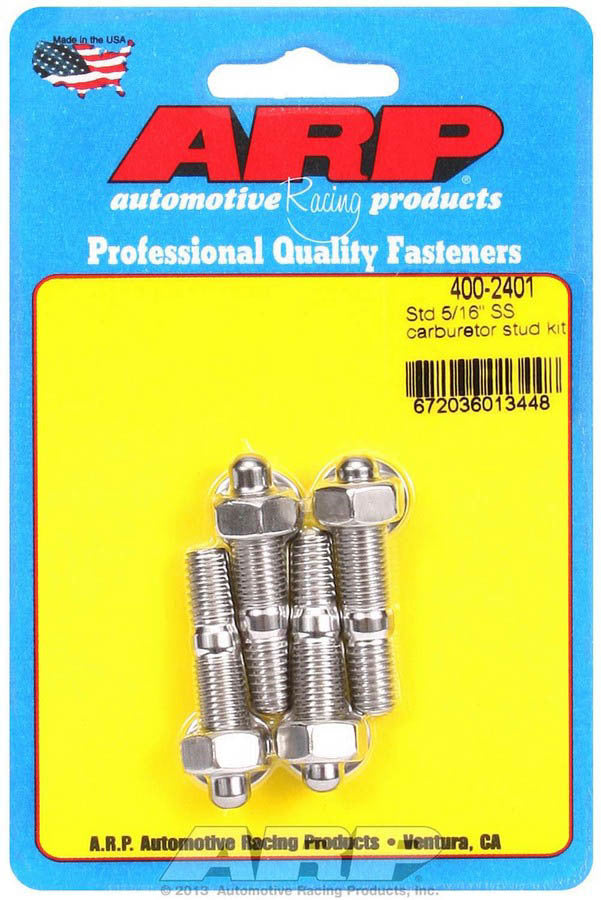Auto Racing Products Fuel System Component S/S Carburetor Stud Kit 5/16in x 1.700in OAL 400-2401