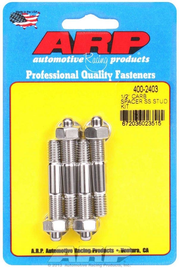 Auto Racing Products Fuel System Component S/S Carburetor Stud Kit 5/16in x 2.225in OAL 400-2403
