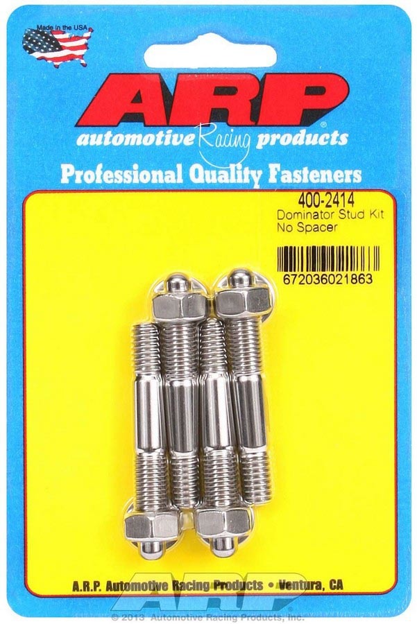 Auto Racing Products Fuel System Component S/S Carburetor Stud Kit 5/16in x 2.225in OAL 400-2414