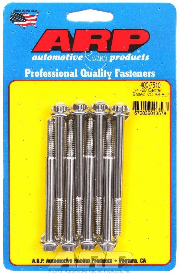 Auto Racing Products Engine Component S/S Valve Cover Bolt Kit 1/4in-20 12pt. (8) 400-7510
