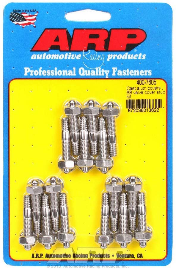 Auto Racing Products Engine Component S/S Valve Cover Stud Kit 6pt. (16) 400-7605