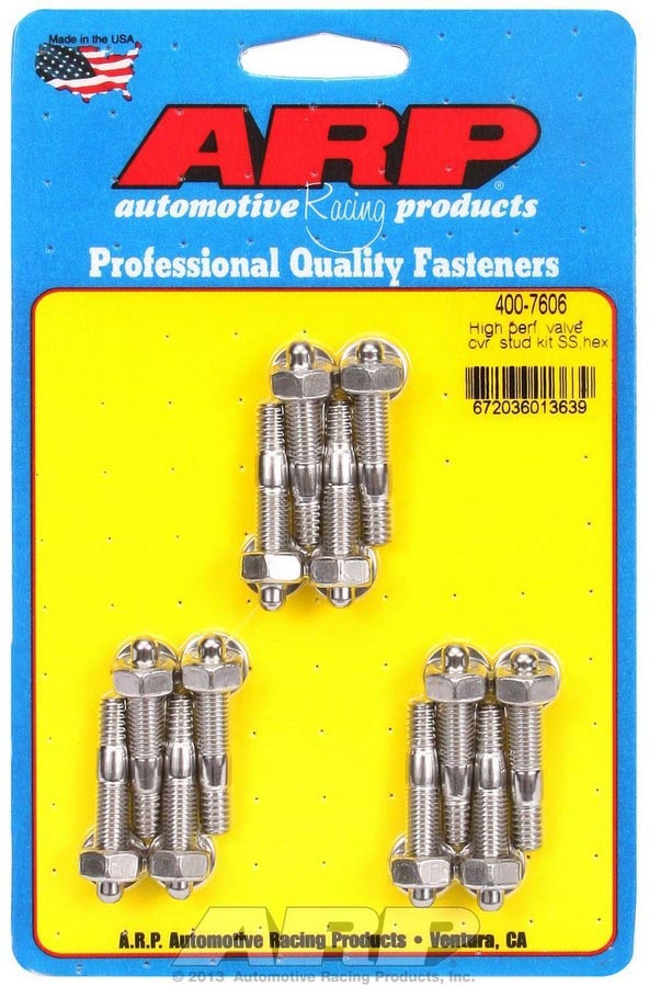 Auto Racing Products Engine Component S/S Valve Cover Stud Kit 6pt. (12) 400-7606