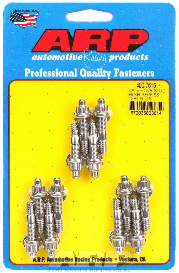 Auto Racing Products Engine Component S/S Valve Cover Stud Kit 12pt. (12) 400-7616