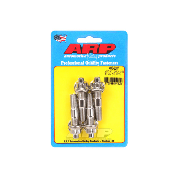 Auto Racing Products Automotive Hardware Stud Kit - Broached 4pk 10mm x 1.25 x 55mm 400-8007