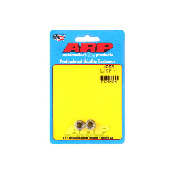 Auto Racing Products Automotive Hardware 12pt SS Nut 5/16-24 2pk 400-8321