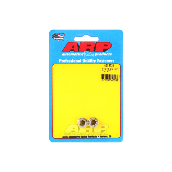 Auto Racing Products Automotive Hardware 12pt SS Nut 5/16-18 2pk 401-8323